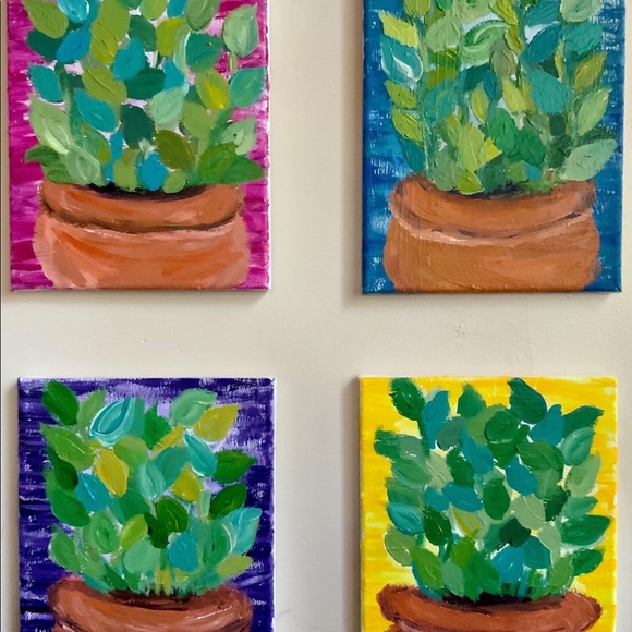 Plant Art Painting Home Decor - Picture 1 of 6